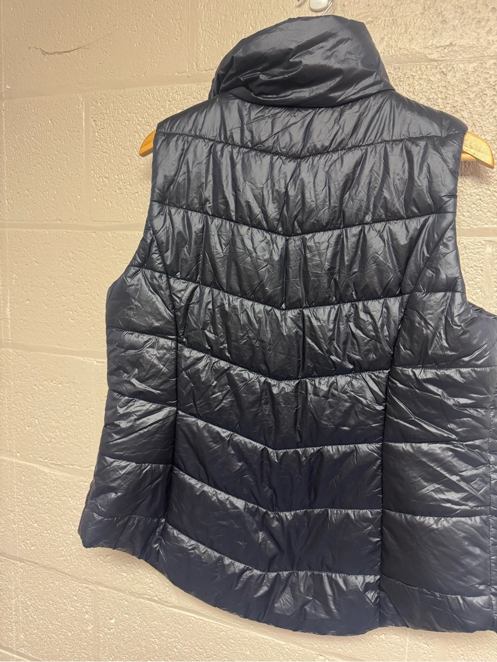 Chico's Black Sequin Panel Quilted Puffer Vest - Picture 6 of 6